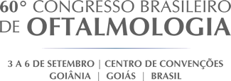 60º Congresso Brasileiro de Oftalmologia | Centro de Convenções - Goiânia/GO | 2 a 6 de Setembro de 2016